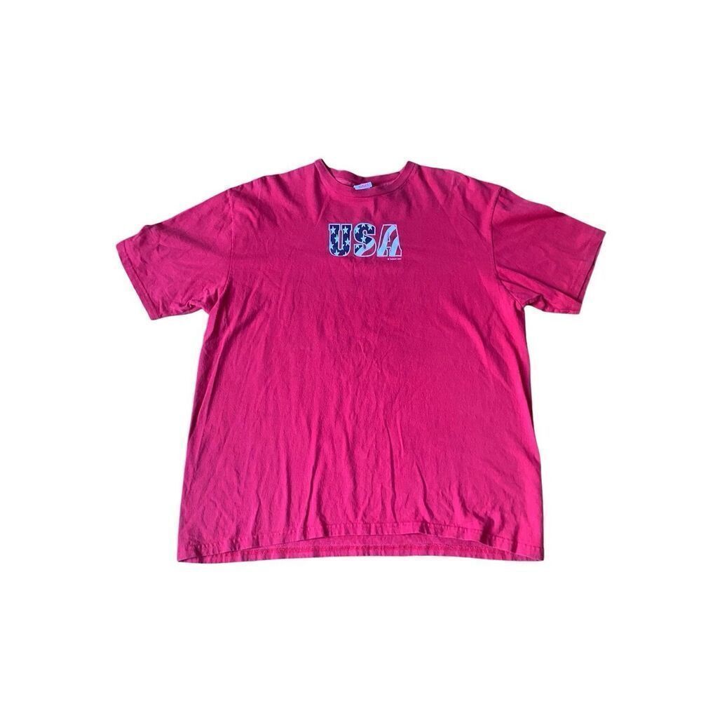 Vintage 2001 Box Logo T-Shirt 9/11 Target RARE RED USA Flag LARGE Y2K vintage